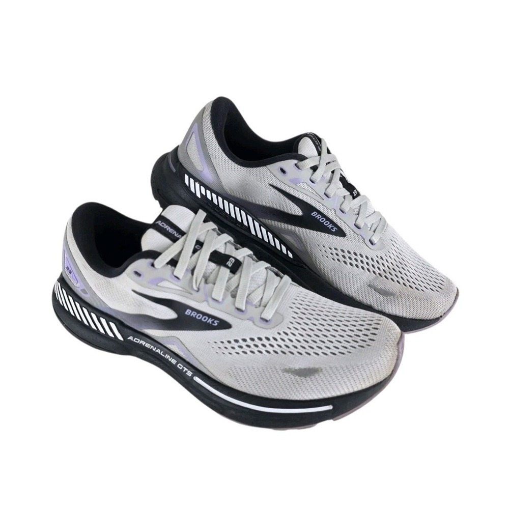 Brooks Adrenaline GTS 23 Womens 9B Medium Running Shoes Grey Purple 1203811B039 - Picture 13 of 13